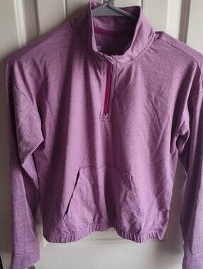 All In Motion- Girls Heathered Magenta Pullover